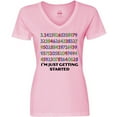 thumbnail image 3 of Inktastic I'm Just Getting Started- Pi Day colorful numbers Women's V-Neck T-Shirt, 3 of 5