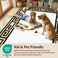 thumbnail image 4 of Design&I 4'x6' Washable Area Rug Gold White Greek Key Marble Design Elegant European Classic with Fretwork Motif for Reading Nook, Bedroom, Pet Friendly & Non-Slip Built-In Grip, 4 of 7