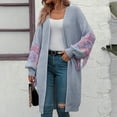 thumbnail image 5 of QUYUON Cardigan Sweaters for Women Deals Long Sleeve Open Front Cardigan for Women Polyester Lightweight Cardigan Cardigan Jacket Style Q-9339 Fall Cardigan Sweater Outerwear Coat Gray L, 5 of 9