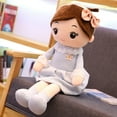 thumbnail image 4 of Surakey 15.7" Girl Plush Toys Soft and Lifelike Cute Doll for Birthday Present Holiday Gifts Green, 4 of 9