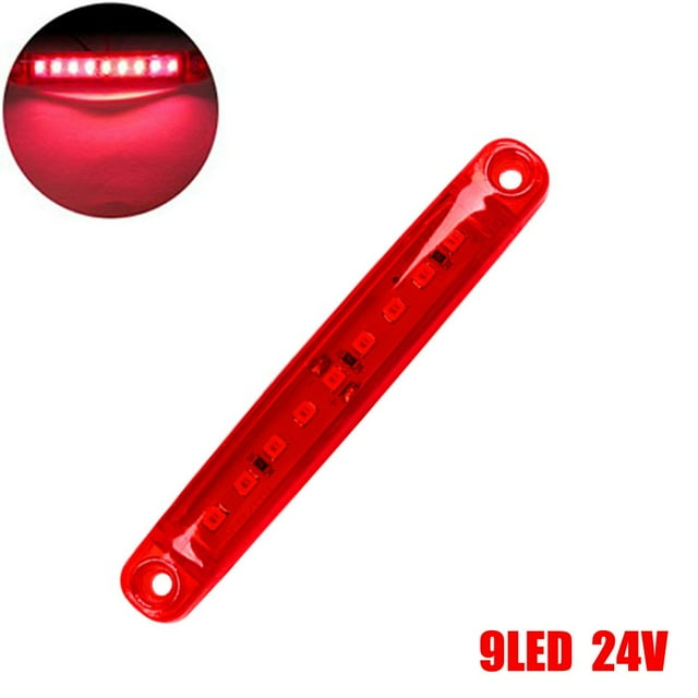 1 Pce 24V 9 Led Indicateurs de Signalisation Latérale Auto Lumières Externes Feu Arrière