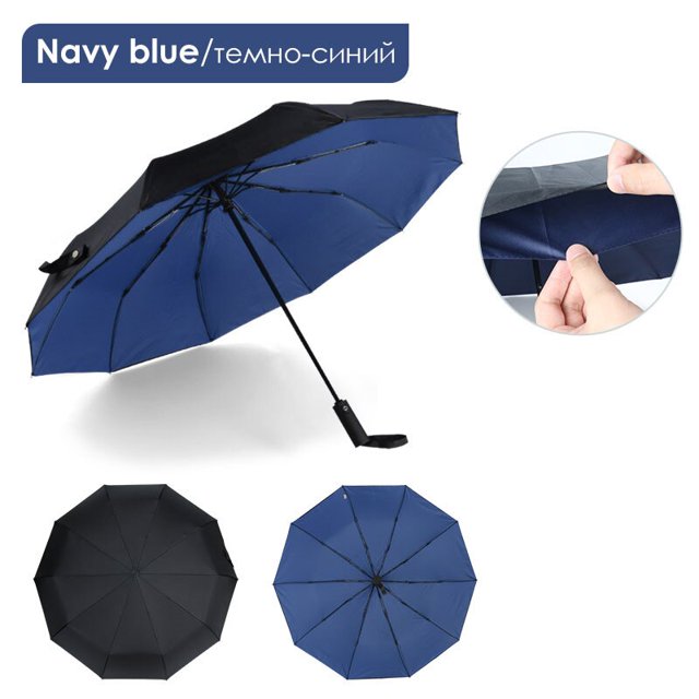 Paraguas plegable automático doble a prueba de viento para hombre y mujer, paraguas grande de lujo para negocios con coche de diez huesos, sombrilla de regalo para lluvia para hombre y mujer Tan Jianjun unisex