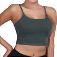 thumbnail image 2 of KIHOUT Womens Basic Tank Top Loose Fit Fashion Women Sleeveless Casual Vest Ladies Chest Pad Movement Short Tank Tops, 2 of 9