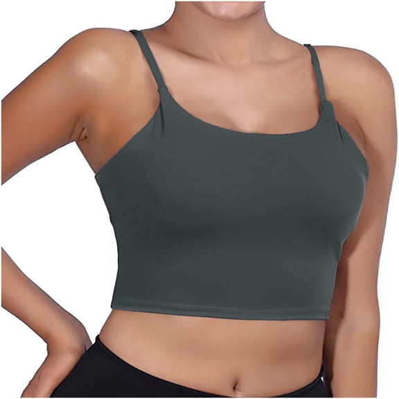 Women's Crop Slim Fit Tank Tops, Spaghetti Strap Cami Top Basic Summer Casual Camisoles