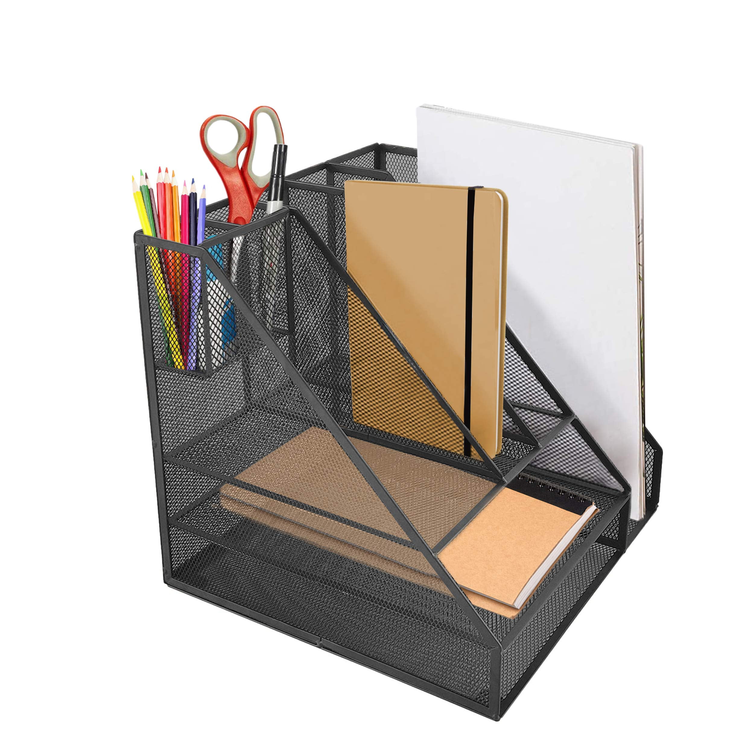 Halter Mesh Desk Organizer for Office Supplies Organization 8 Compartments for Home or Office