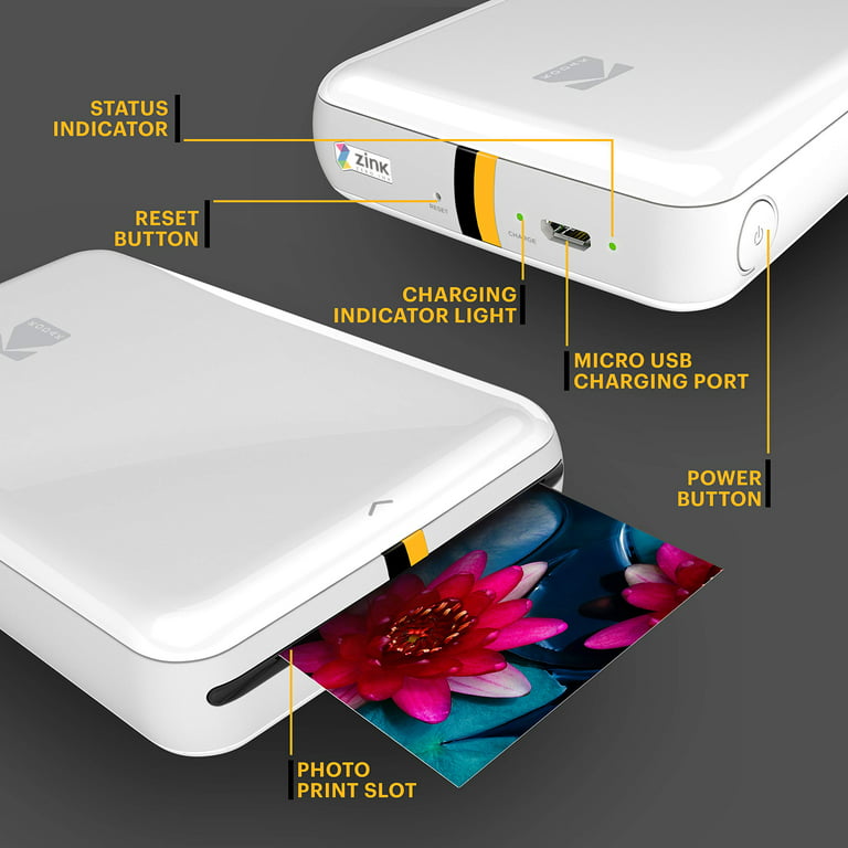 Kodak Step Mobile Instant Photo Printer (White) Compatible with