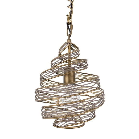 Varaluz Flow 1-Lt Twist Mini Pendant - Hammered Ore