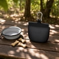 thumbnail image 4 of Silicone Treat Pouch Portable Outdoor Waterproof Storage for Dog and Cat Training Hiking Travel Burgundy Small Waterproof Bag with Carabiner Clip, 4 of 5