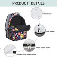 thumbnail image 4 of Pioneer Flower Floral Print Pattern Backpack for School, Cute School Bag with Adjustable Shoulder Straps and Padded Back, 15.3"x11"x6.7", 4 of 5