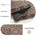 thumbnail image 6 of 2x3 Ft Entryway Area Rug, Brown Geometric Kitchen Rug Runner Washable Floor Mat, Southwestern Ethnic Vintage Non Slip Indoor Door Mat Throw Carpet for Bathroom Living Room Bedroom, 6 of 8