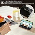 thumbnail image 3 of for iPhone 12 Pro Max Wallet Flip Case, Elegant Wrist Strap and Shoulder Chain Credit Card Slots Cash Slot RFID Blocking PU Leather Kickstand Phone Case Cover for iPhone 12 Pro Max, Black, 3 of 9