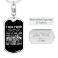 thumbnail image 2 of Love Until It Hurts Stainless Steel or 18k Gold Premium Swivel Dog Tag Keychain, 2 of 10