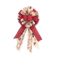 thumbnail image 2 of Adorno navideño con lazo para la parte superior del árbol de Navidad, clásico lazo de corona navideña, adorno decorativo navideño para Estilo B, 2 of 9