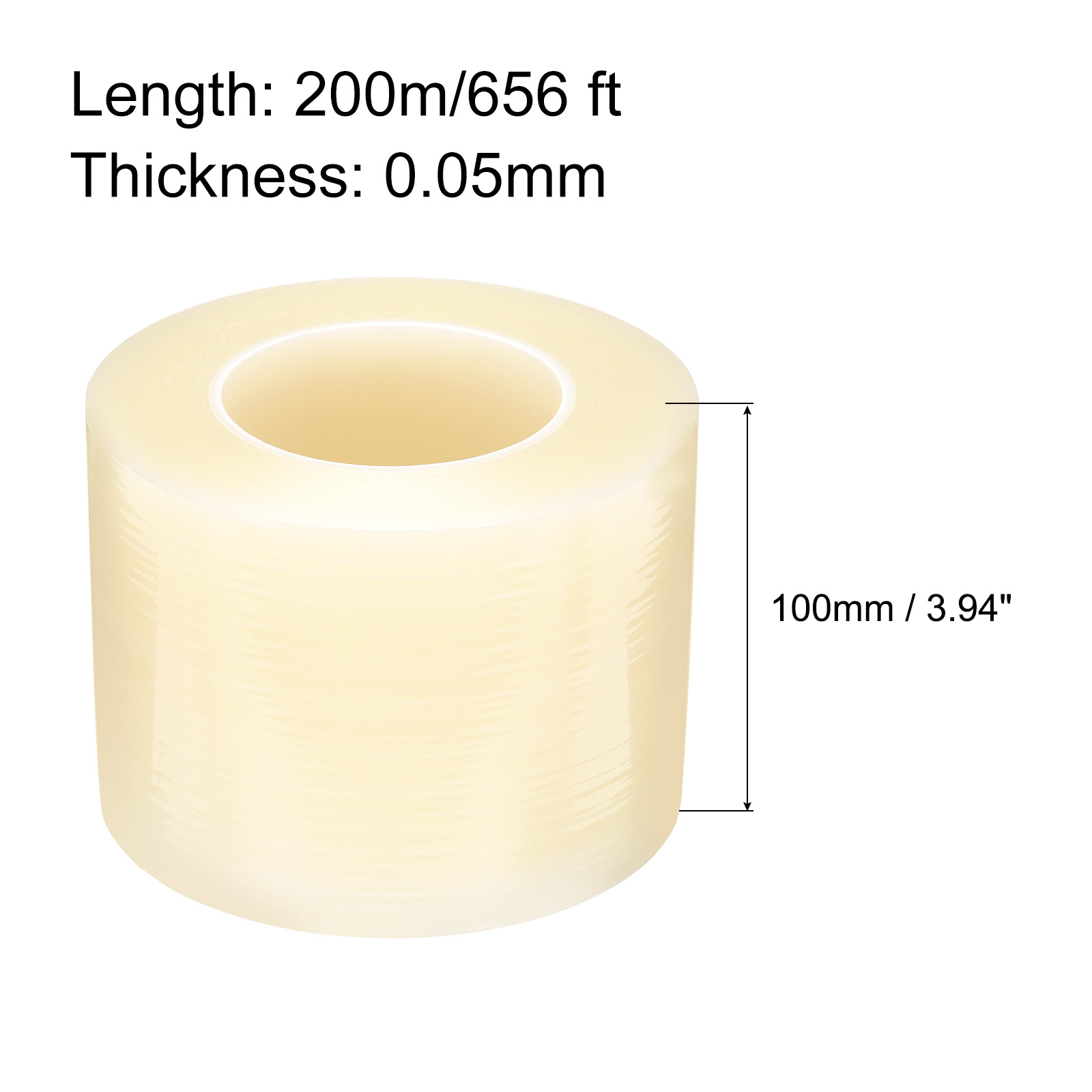 Unique Bargains PE Protective Film for Aluminum Doors and Surfaces Protection Clear 3.94" x 656Ft