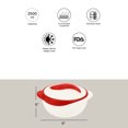 thumbnail image 6 of Pinnacle Thermoware 2.5-Qt Stainless Steel Bowl Insulated Food Container, Red, 6 of 7