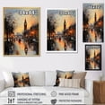 thumbnail image 4 of Designart "England City Skylineengland horizon II" Cityscapes Floater Framed Canvas Print, 4 of 7