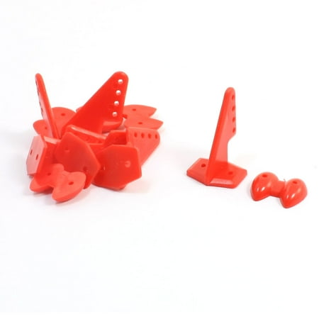 Fixed Angle Rotor - Unique Bargains 5pcs RC Toys Fixed Wing Airplane Replacement 20mm x 27mm Rudder Angle Red