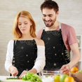 thumbnail image 3 of Black Gothic Sun Moon Star Pattern Apron-Garden Aprons for Women with Pockets-Cotton Linen Waterproof Kitchen Cooking Gardening Aprons Adjustable for Kitchen,Cooking,BBQ and Salon 33x27 Inch, 3 of 7