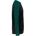 thumbnail image 4 of Holloway 223602.429.XL Youth Momentum Team Long Sleeve T-Shirt, Black & Dark Green - Extra Large, 4 of 5
