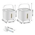 thumbnail image 3 of Ramiter Savings ! Household Portable Rice Bucket Sealed Rice Container Flour Storage Container Cereal Dispenser Household Rice Storage Container Pet Food Storage Container Kitchen Wares, 3 of 5
