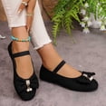 thumbnail image 6 of Dress Shoes Mary Jane Ballet Flats Round Toe Comfortable Elegant Shoes with Bow Decoration Solid Color Cute Mary Jane Flats, 6 of 9