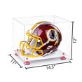thumbnail image 2 of Clear Acrylic Football Helmet Display Case with Pink Risers and White Base (A002-PNR), 2 of 2