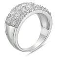 thumbnail image 2 of Sterling Silver Round Simulated Diamond Double Row Band Ring, 2 of 2
