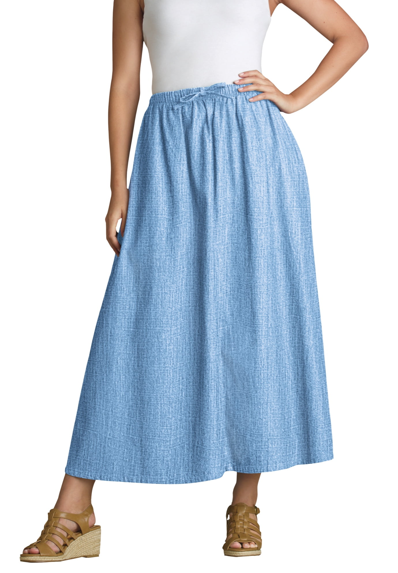 woman within maxi skirts