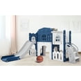thumbnail image 5 of 8-in-1 Toddler Playground Activity Set with Slide, Climber, Basketball Hoop, Tunnel, Telescope, Steering Wheel & Storage,for 1-3, Blue, 5 of 12