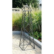 Achla Designs Lattice Obelisk Garden Trellis, 67 Inch Tall, Graphite Powder Coat Finish