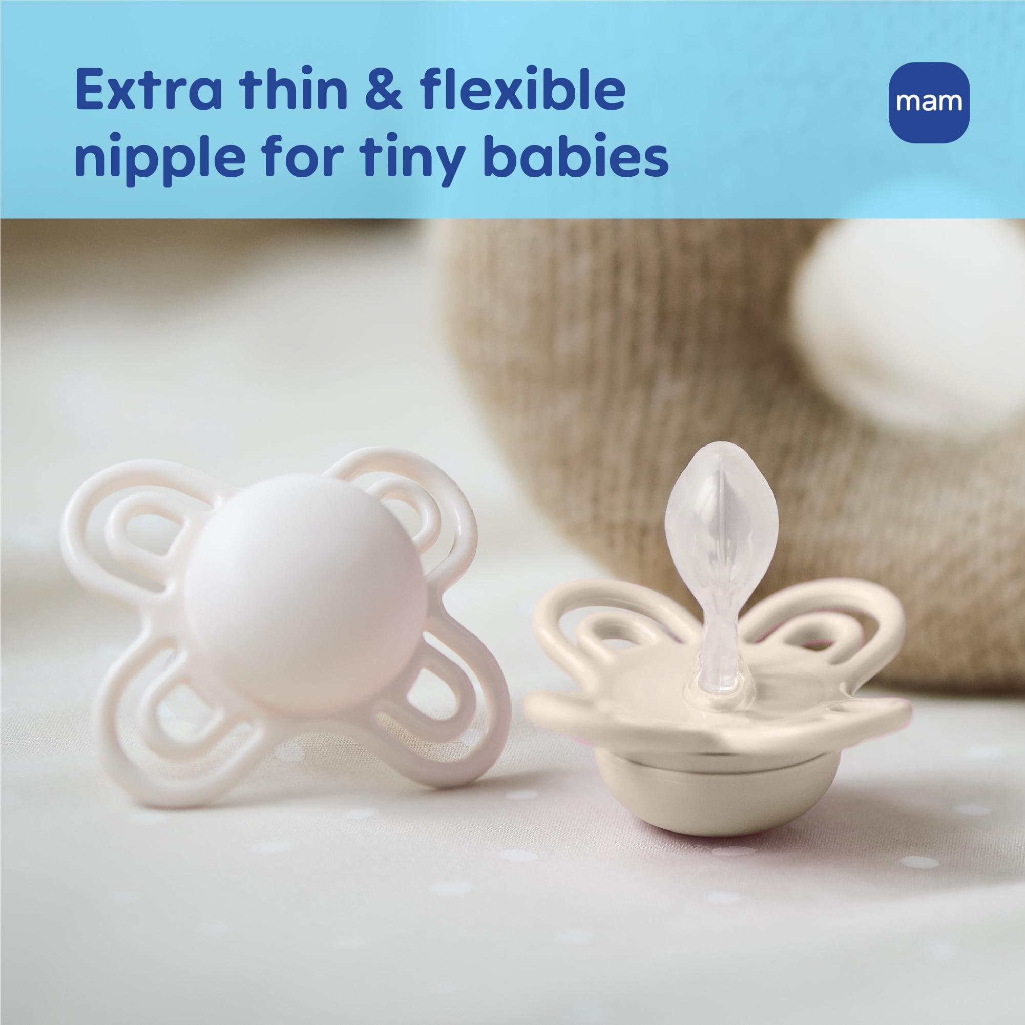 MAM Perfect Start Pacifier, 0-2 Months, Boy, 2 Pack