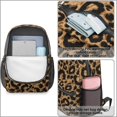 thumbnail image 4 of Black and Brown Leopard Print 17" School Backpacks for Teens,Waterproof Oxford Fabric,S-Shape Padded Straps for School,Travel,Hiking,Camping, 4 of 6