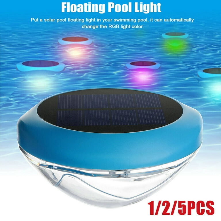Solar RGB LED Floating Light Colorful Swimming Pool Pond Underwater Outdoor  Lamp 