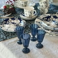 thumbnail image 2 of STP GOODS Vintage Style Shot Glass Set of 4 pcs 1.7 fl oz (50 ml) Lafitnik Blue Shot Glasses with Stem for Whiskey Vodka Tequila Sherry Glasses Glass Barware, 2 of 7