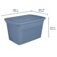 thumbnail image 2 of Sterilite 114 Liter Tote, Large Plastic Storage Bin with Snap-on Lid, Stackable, Blue, 2 of 5