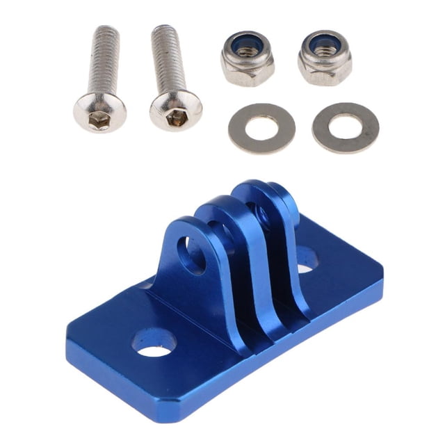 Adaptador De Montaje En Trípode De Aluminio Base Inferior Fija + 2 Juegos Tornillo De Mariposa Con Tapa Para 6 / 5 / 4 / 3+ Cámara De Acción (Azul) Baoblaze Base de montaje del adaptador de trípode