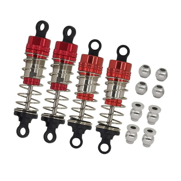 HILABEE Metal Oil Shock Absorber Kit 66/72mm for 14210 14209 1/14 RC Car Accessories Red