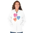 thumbnail image 3 of Funny Valentine's Conversation Hearts Zip Hoodie Sweatshirt Women Brisco Brands S, 3 of 6