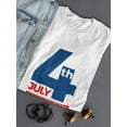 thumbnail image 3 of July 4Th! Shaped T-Shirt Women -Image by Shutterstock, Female 3X-Large, 3 of 4