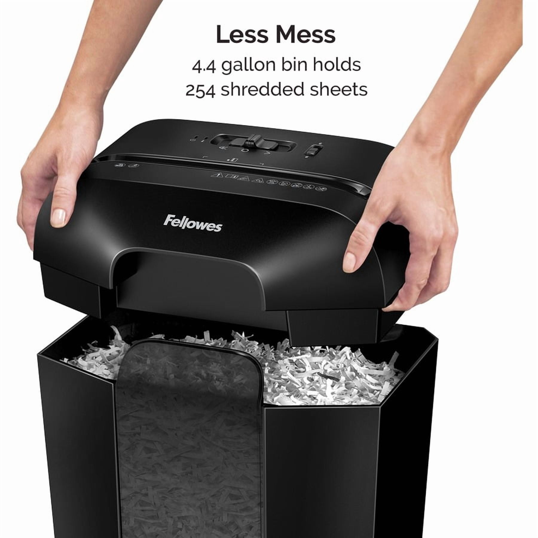 Fellowes Powershred Cross Cut Non-continuous Shredder, Black, 1 Pack