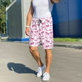 thumbnail image 6 of Honeii Pink bows Print Men's Pajama Sleepwear Shorts - a comfy pajama bottom and lounge short for Relaxed Home Wear-3X-Large, 6 of 6
