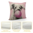 thumbnail image 4 of Nawypu  Highland Cow Throw Pillow Cover， Highland Blowing Bubble Gum Cow Decorative  Cushion Cover Home Decoration for Couch Sofa Bed（Cow, 4 of 5