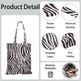 thumbnail image 4 of Colorful Zebra Canvas Tote Bag Rainbow Zebra Pattern Abstract Black and White Stripes Multicolor Modern Fashion Cute Cartoon Zebra Aesthetic Gradient Print Reusable Eco-Friendly Shopping Bag, 4 of 6