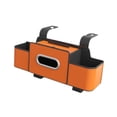 thumbnail image 4 of Organizador de respaldo de asiento de coche, porta pañuelos, accesorios interiores de automóvil, viajes por carretera Naranja, 4 of 9