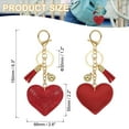 thumbnail image 2 of Uxcell Rhinestone Keychain Heart Shape Keychain Bling Keychain Accessories for Women Red, 2 of 7