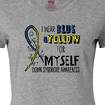 thumbnail image 4 of Inktastic I Wear Blue and Yellow for Myself- Down Syndrome Awareness Women's T-Shirt, 4 of 5