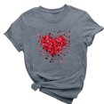 thumbnail image 5 of VKOYWKM Valentines Day Heart Tshirt for Women Love Graphic Tees Holiday Tops Short Sleeve Casual Spring Clothes Loose Fit Crew Neck Valentine Tees, 5 of 7