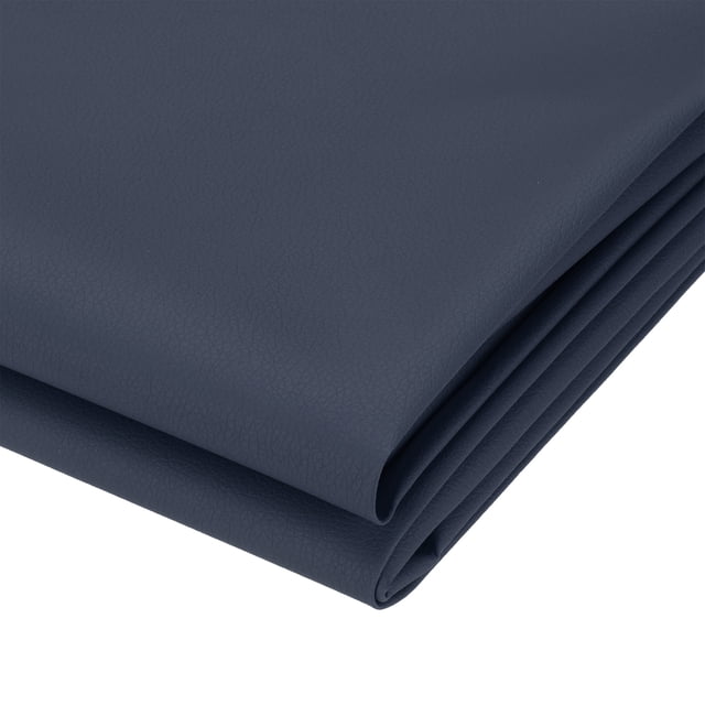 Hojas de cuero sintético de 63x39.4 pulgadas, telas de cuero sintético, tela de vinilo sintética suave e impermeable para reemplazo de tapicería de automóviles, azul marino