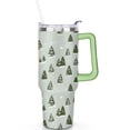 thumbnail image 2 of Light Green Winter Pine Trees 40 Oz Tumbler with Handle Lid and Straw Stainless Steel Double Walled Vacuum Insulated Cup Merry Christmas Gifts Tumbler for Women Men Friends Outdoor Indoor, 2 of 6
