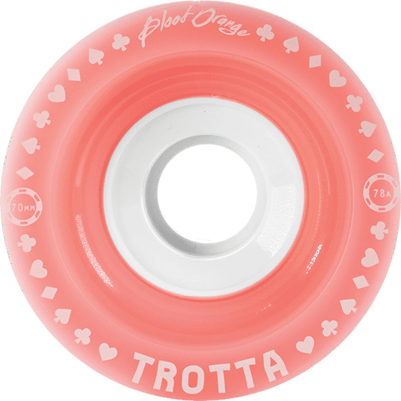 Blood Orange Trotta Pro Series Skateboard Wheels 70mm 78a Pink/White